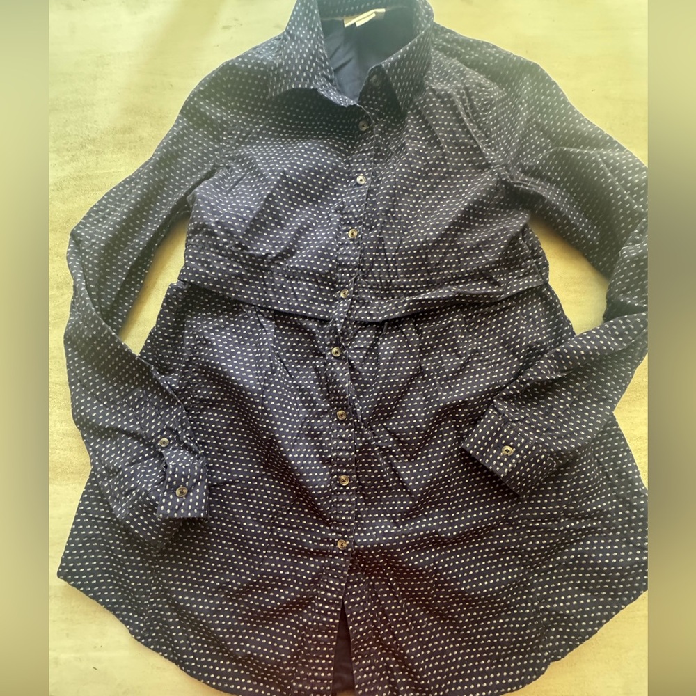 Maeve Anthropologie Navy Tunic-Size Small -Long Sleeves. Empire Waist Super Cute